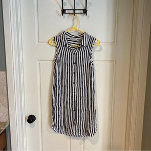 WAYF Large Striped Navy  Sleeveless Shirt Dress Nautical Size Small Women’s